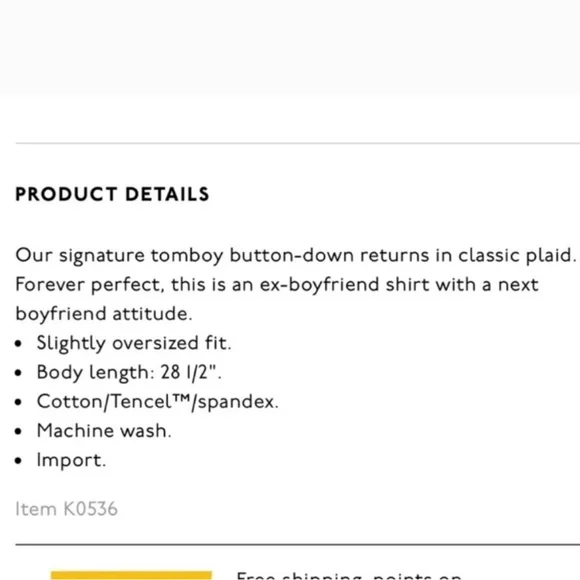 Classic Ex-Boyfriend Shirt in Seconda Plaid Size Large - Picture 8 of 8